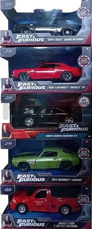 Autíčko Fast & Furious Jada kovové s otvárateľnými dverami 6 druhov dĺžka 13,5 cm 1:32