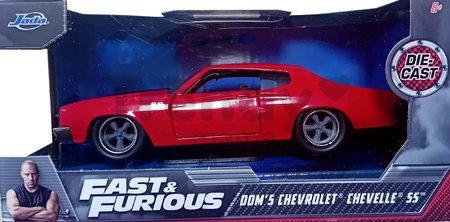 Autíčko Fast & Furious Jada kovové s otvárateľnými dverami 6 druhov dĺžka 13,5 cm 1:32
