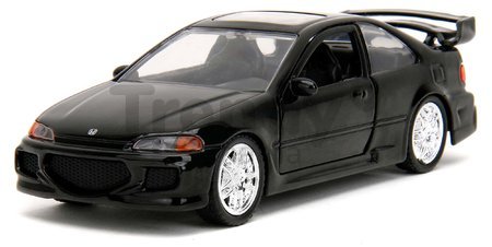 Autíčka Honda Civic Coupe a Han´s Mazda RX-7 Fast & Furious Twin Pack Jada kovové s otvárateľnými dverami dĺžka 13 cm 1:32