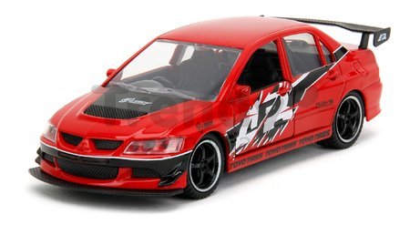 Autíčka Mitsubishi Lancer Evolution IX a Nissan Skyline GTR R34 Fast & Furious Twin Pack Jada kovové s otvárateľnými dverami dĺžka 13 cm 1:32