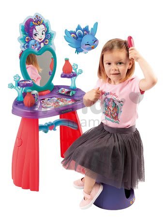Kozmetický stolík Enchantimals Smoby so stoličkou a 10 doplnkami