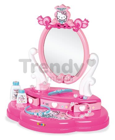 Kozmetický stolík so stoličkou Hello Kitty Smoby a 10 doplnkov