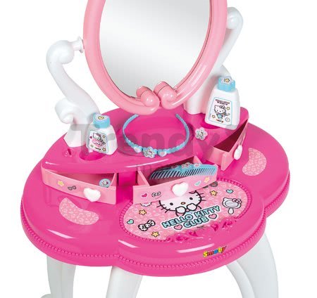 Kozmetický stolík so stoličkou Hello Kitty Smoby a 10 doplnkov