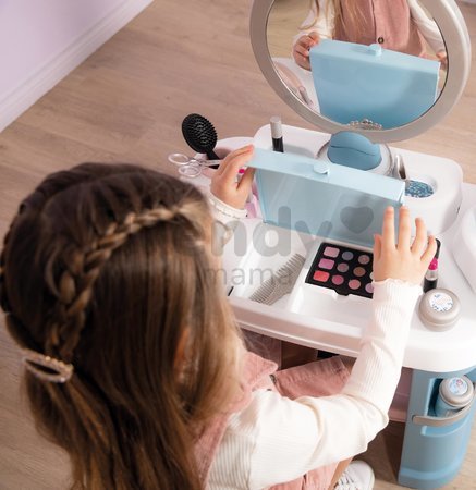 Kozmetický stolík elektronický My Beauty Center 3in1 Smoby kaderníctvo a kozmetika s nechtovým štúdiom a 32 doplnkov