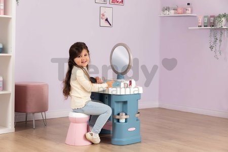 Kozmetický stolík so stoličkou My Beauty Dressing Table Smoby so zrkadlom a 15 skrášľovacích doplnkov