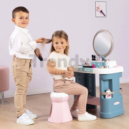 Kozmetický stolík so stoličkou My Beauty Dressing Table Smoby so zrkadlom a 15 skrášľovacích doplnkov