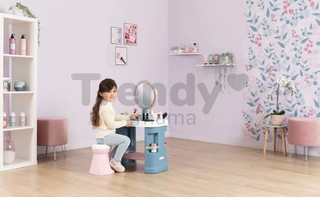 Kozmetický stolík so stoličkou My Beauty Dressing Table Smoby so zrkadlom a 15 skrášľovacích doplnkov