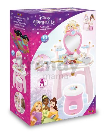 Kozmetický stolík Disney Princess Dressing Table Smoby s 10 doplnkami