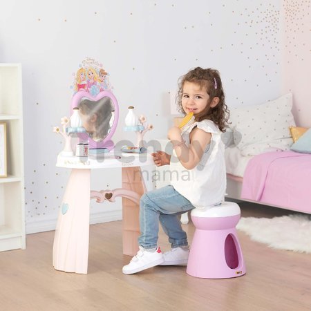 Kozmetický stolík Disney Princess Dressing Table Smoby s 10 doplnkami