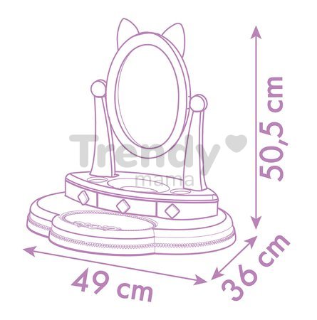 Kozmetický stolík malý Gabby Tabletop Dressing Table Smoby s kozmetikou a bižutériou s 12 doplnkami