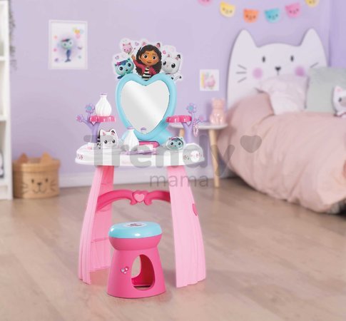 Kozmetický stolík so stoličkou Gabby Smoby s 10 skrášľujúcimi doplnkami