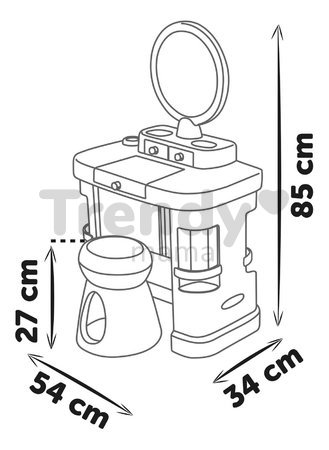 Kozmetický stolík s nastaviteľným zrkadlom My Beauty Dressing Table Smoby so stoličkou a 15 skrášľujúcimi doplnkami