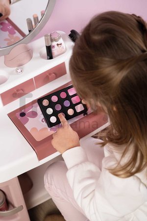 Kozmetický stolík s nastaviteľným zrkadlom My Beauty Dressing Table Smoby so stoličkou a 15 skrášľujúcimi doplnkami