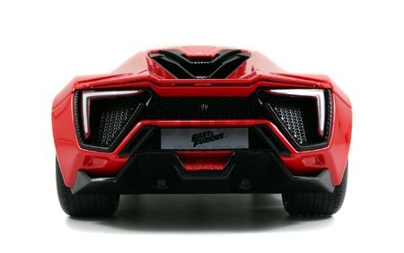 Autíčko Lykan Hypersport Fast & Furious Jada kovové s otvárateľnými časťami a gumenými kolieskami 19 cm dĺžka 1:24