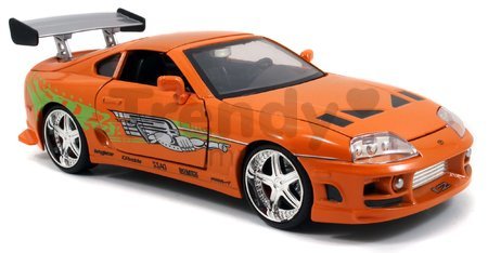 Autíčko Toyota Supra 1995 Fast & Furious Jada kovové s otvárateľnými dverami dĺžka 21 cm 1:24
