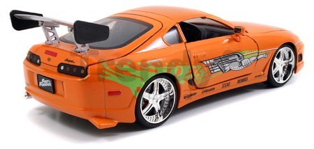 Autíčko Toyota Supra 1995 Fast & Furious Jada kovové s otvárateľnými dverami dĺžka 21 cm 1:24
