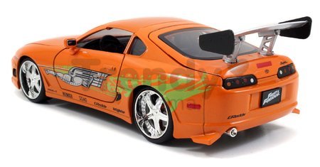 Autíčko Toyota Supra 1995 Fast & Furious Jada kovové s otvárateľnými dverami dĺžka 21 cm 1:24