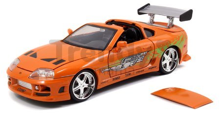 Autíčko Toyota Supra 1995 Fast & Furious Jada kovové s otvárateľnými dverami dĺžka 21 cm 1:24