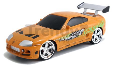 Autíčko na diaľkové ovládanie RC Brian's Toyota Supra Fast & Furious Jada oranžové dĺžka 18,5 cm 1:24