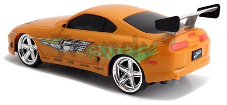 Autíčko na diaľkové ovládanie RC Brian's Toyota Supra Fast & Furious Jada oranžové dĺžka 18,5 cm 1:24