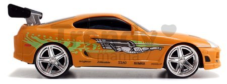 Autíčko na diaľkové ovládanie RC Brian's Toyota Supra Fast & Furious Jada oranžové dĺžka 18,5 cm 1:24
