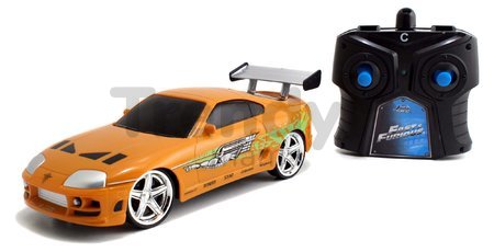 Autíčko na diaľkové ovládanie RC Brian's Toyota Supra Fast & Furious Jada oranžové dĺžka 18,5 cm 1:24