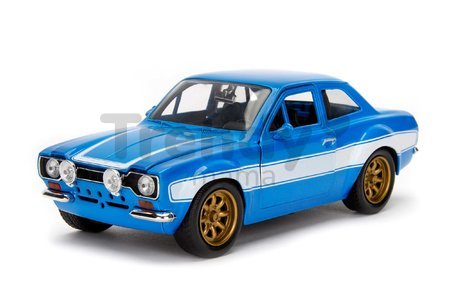 Autíčko Ford Escort 1974 Fast & Furious Jada kovové s otvárateľnými časťami a gumenými kolieskami dĺžka 18 cm 1:24