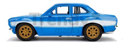 Autíčko Ford Escort 1974 Fast & Furious Jada kovové s otvárateľnými časťami a gumenými kolieskami dĺžka 18 cm 1:24