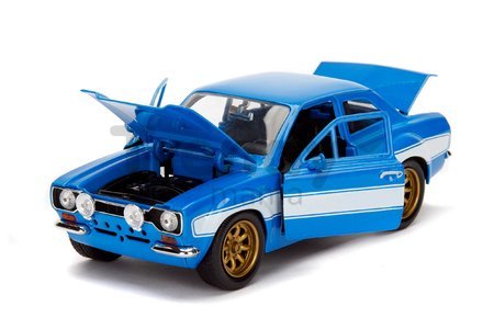 Autíčko Ford Escort 1974 Fast & Furious Jada kovové s otvárateľnými časťami a gumenými kolieskami dĺžka 18 cm 1:24