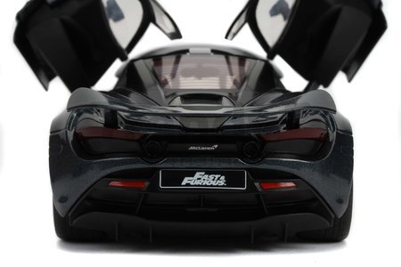 Autíčko Shaw McLaren 720S Fast & Furious Jada kovové s otvárateľnými časťami dĺžka 20,5 cm 1:24