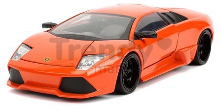 Autíčko Lamborghini Murcielago Fast & Furious Jada kovové s otvárateľnými časťami dĺžka 18 cm 1:24