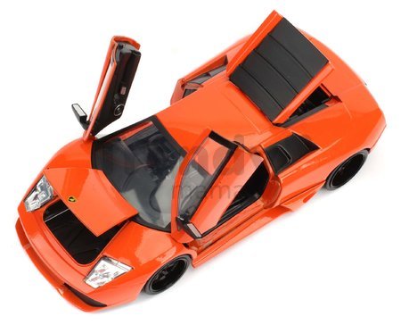 Autíčko Lamborghini Murcielago Fast & Furious Jada kovové s otvárateľnými časťami dĺžka 18 cm 1:24