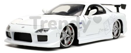 Autíčko Mazda RX-7 Fast & Furious Jada kovové s otvárateľnými časťami dĺžka 20 cm 1:24
