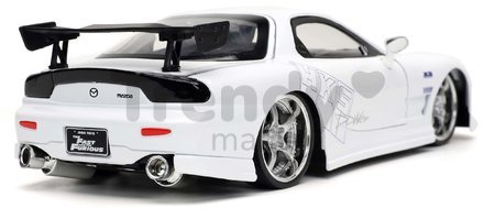 Autíčko Mazda RX-7 Fast & Furious Jada kovové s otvárateľnými časťami dĺžka 20 cm 1:24