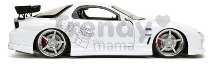 Autíčko Mazda RX-7 Fast & Furious Jada kovové s otvárateľnými časťami dĺžka 20 cm 1:24