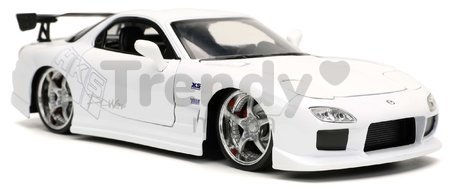 Autíčko Mazda RX-7 Fast & Furious Jada kovové s otvárateľnými časťami dĺžka 20 cm 1:24