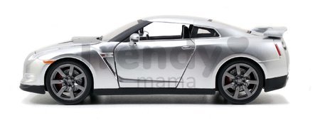 Autíčko Nissan GT-R 2009 Fast & Furious Jada kovové s otvárateľnými časťami dĺžka 19 cm 1:24