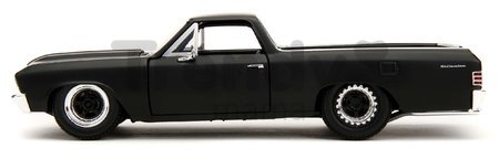 Autíčko Chevrolet El Camino 1967 Fast & Furious Jada kovové s otvárateľnými časťami dĺžka 19 cm 1:24