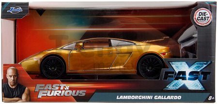 Autíčko Lamborghini Gallardo Fast&Furious Jada kovové s otvárateľnými časťami dĺžka 19 cm 1:24