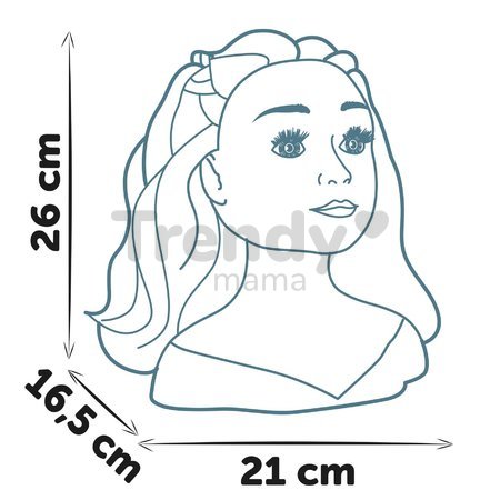 Česacia hlava pre kaderníčku so svetlými vlasmi My Beauty Blonde Styling Head Smoby vytváranie účesov s 19 doplnkami