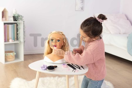 Česacia hlava pre kaderníčku so svetlými vlasmi My Beauty Blonde Styling Head Smoby vytváranie účesov s 19 doplnkami