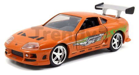 Autíčka Toyota Supra a Dodge Charger 1970 Fast & Furious Twin Pack Jada kovové s otvárateľnými dverami dĺžka 12 cm 1:32