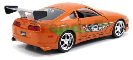 Autíčka Toyota Supra a Dodge Charger 1970 Fast & Furious Twin Pack Jada kovové s otvárateľnými dverami dĺžka 12 cm 1:32