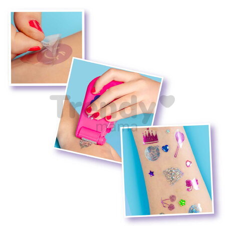 Tetovacie štúdio s ozdobnými kamienkami Glam Tattoo Corner Smoby 4 rôzne štýly tetovania 30 doplnkov od 6 rokov