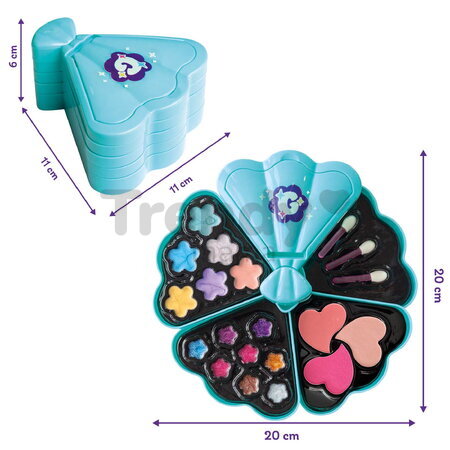 Kozmetická paleta s očnými tieňmi Glam Makeup Palette Smoby 8 leskov na pery s lícenkami a aplikátormi od 6 rokov