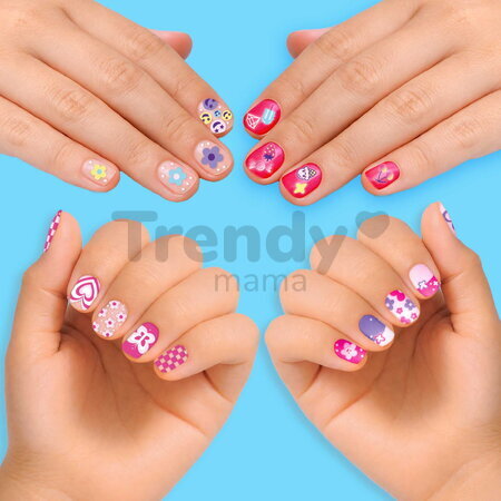 Sada na manikúru s nalepovacími nechtami Glam Nail Set Smoby s lakom a pilníkom 6 doplnkov od 6 rokov
