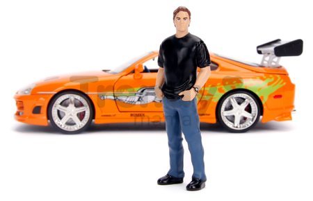 Autíčko Toyota Supra 1995 Fast & Furious Jada kovové s otvárateľnými časťami a figúrkou Brian O´Connor dĺžka 21 cm 1:24