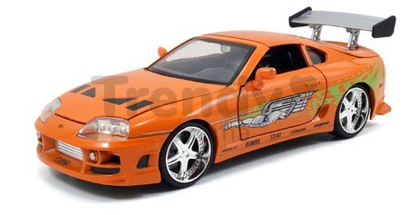 Autíčko Toyota Supra 1995 Fast & Furious Jada kovové s otvárateľnými časťami a figúrkou Brian O´Connor dĺžka 21 cm 1:24