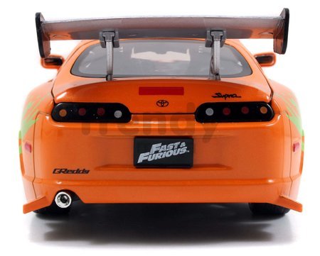 Autíčko Toyota Supra 1995 Fast & Furious Jada kovové s otvárateľnými časťami a figúrkou Brian O´Connor dĺžka 21 cm 1:24