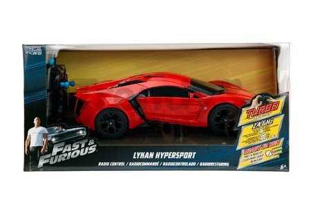 Autíčko na diaľkové ovládanie RC Lykan Hypersport Fast & Furious Jada dĺžka 28 cm 1:16 od 6 rokov